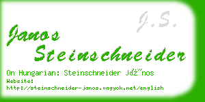 janos steinschneider business card